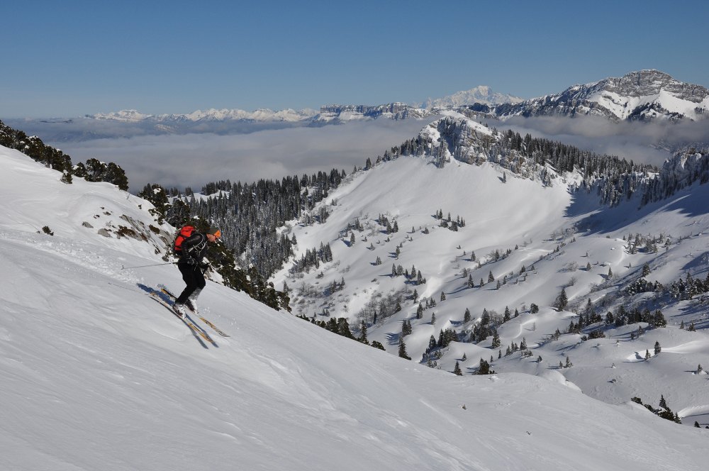 #21 Descente : Neige moyenne, mais on se console par la vue Descente : Neige moyenne, mais on se console par la vue