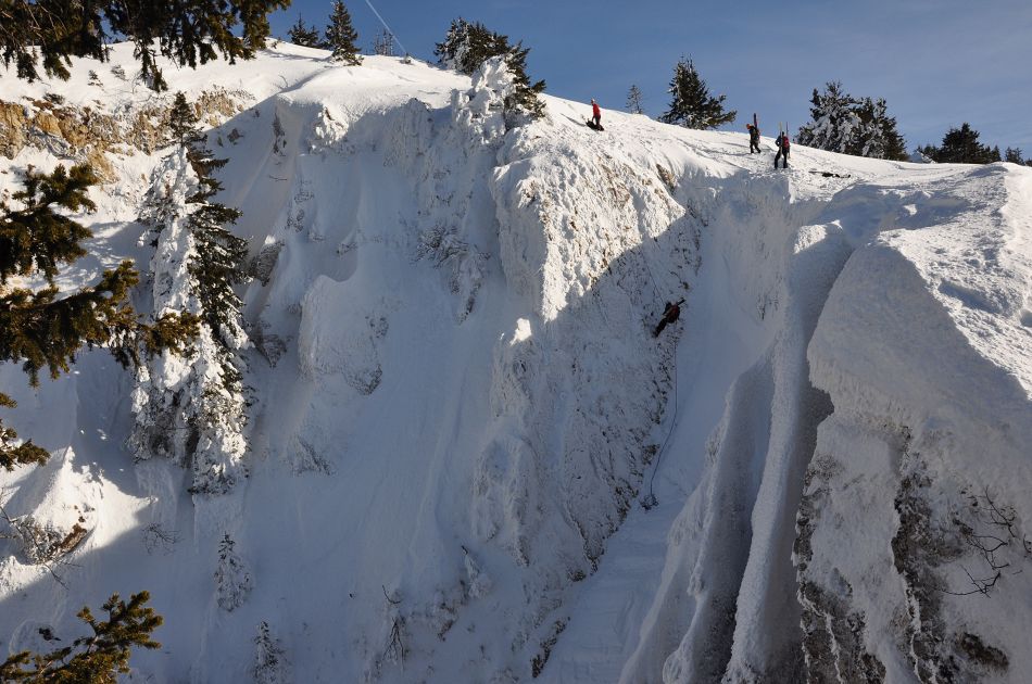 #11 Couloir de l Couloir de l'If : Option rappel plus prudente que le ski/piolet