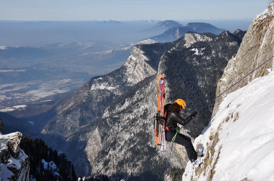 #12 Rappel de l Rappel de l'If : Val peu rassurée en voyant le passage "de la souris" sur la corde