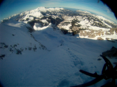 #1 Etale Sud, couloir W : Juste au-dessus du premier ressaut Etale Sud, couloir W : Juste au-dessus du premier ressaut