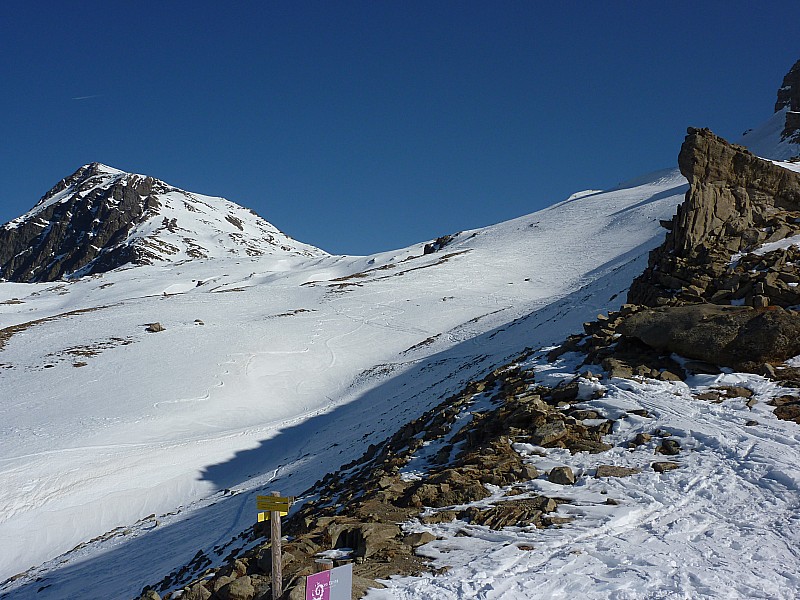 #7 Au dessus du Col de la Pisse : Neige dure et soufflée à partir d Au dessus du Col de la Pisse : Neige dure et soufflée à partir d'ici !