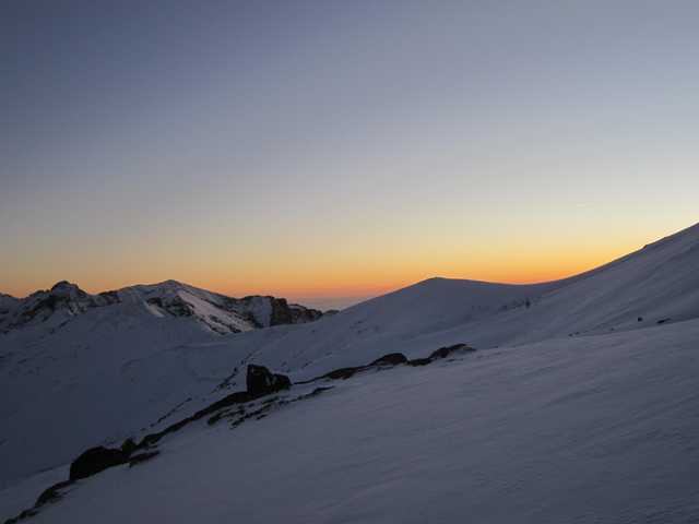 Coucher de soleil : depuis le refuge