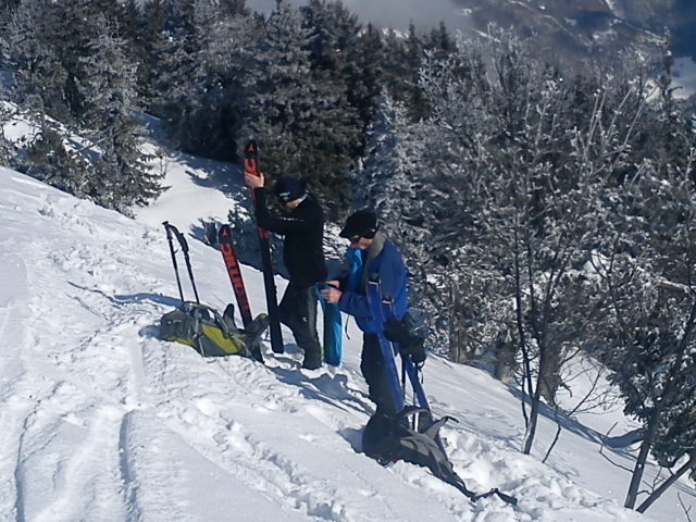#7 la Pointe : preparatif de descente la Pointe : preparatif de descente