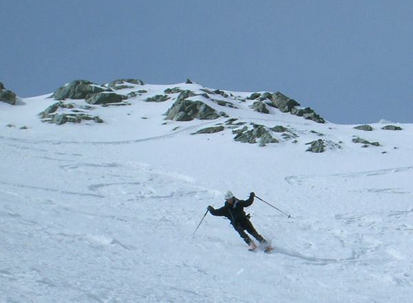 le haut du Davin : Bonne neige transfo dans le haut du Davin (sortie de droite en 4.3)