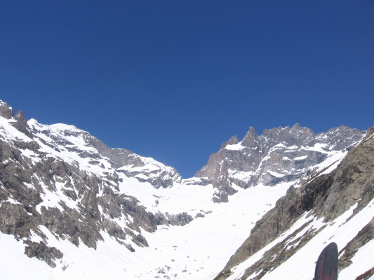 #5 vue des arêtes de la meije : quelle lumière, au fond au milieu la brèche de la meije vue des arêtes de la meije : quelle lumière, au fond au milieu la brèche de la meije