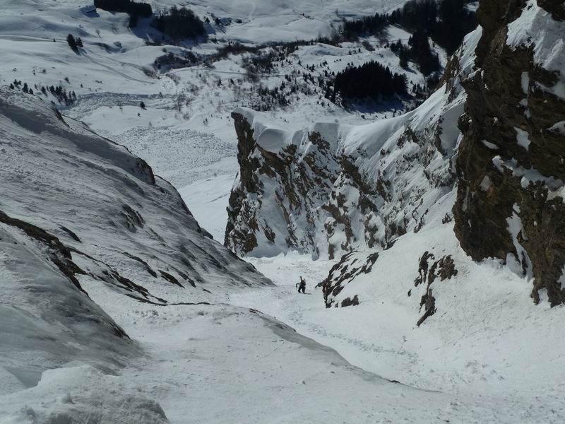 #2 Couloir sud du Repère : Le premier tiers pas très raide. Couloir sud du Repère : Le premier tiers pas très raide.