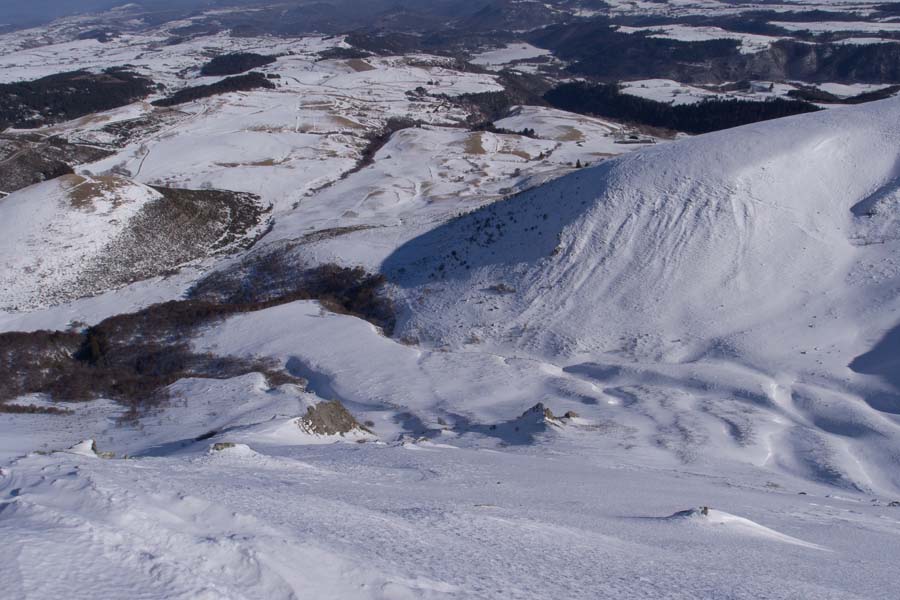 #3 Pente Est de La Monne : Bel enneigement mais ça semble formé d Pente Est de La Monne : Bel enneigement mais ça semble formé d'un pouding de givre et de poudre
