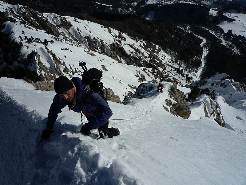 #4 arête NE Petit Veymont : fin des difficultés arête NE Petit Veymont : fin des difficultés