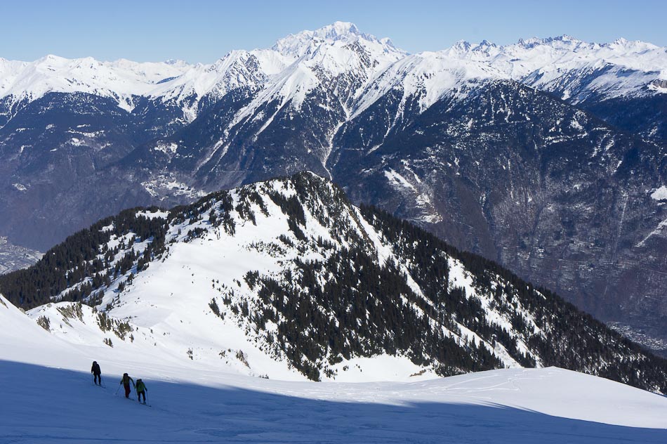 #3 dans la grande combe NE : Beaufortain et Mont Blanc dans la grande combe NE : Beaufortain et Mont Blanc