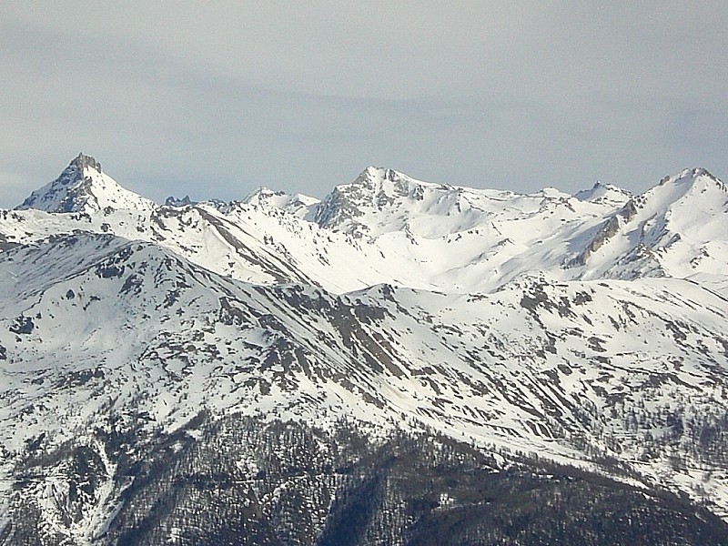 #3 Rocher de Barrabas : De G à D Les versants italiens de l Rocher de Barrabas : De G à D Les versants italiens de l'Aiguille de Scolette, de la Pointe de Sommeiller et de la Cima del Vallonetto.