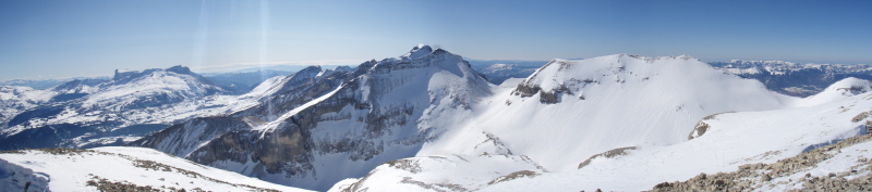 #1 Vue vers le sud : Entre autres, Tête de l Vue vers le sud : Entre autres, Tête de l'Aupet, Grand Ferrand, Pic de Bure...