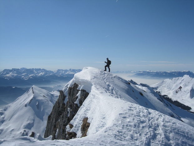 #4 Arête du sommet : Pecloz couloir SO Arête du sommet : Pecloz couloir SO