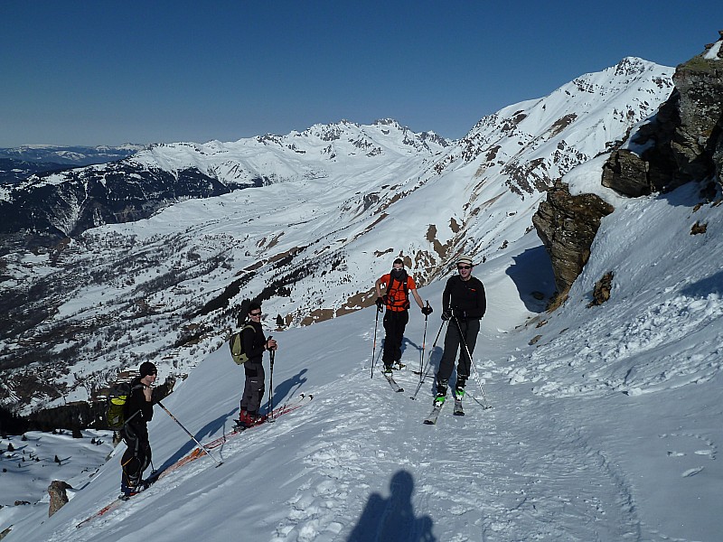 #7 sur fond de Grand Pic : en haut du passage un peu raide sur fond de Grand Pic : en haut du passage un peu raide