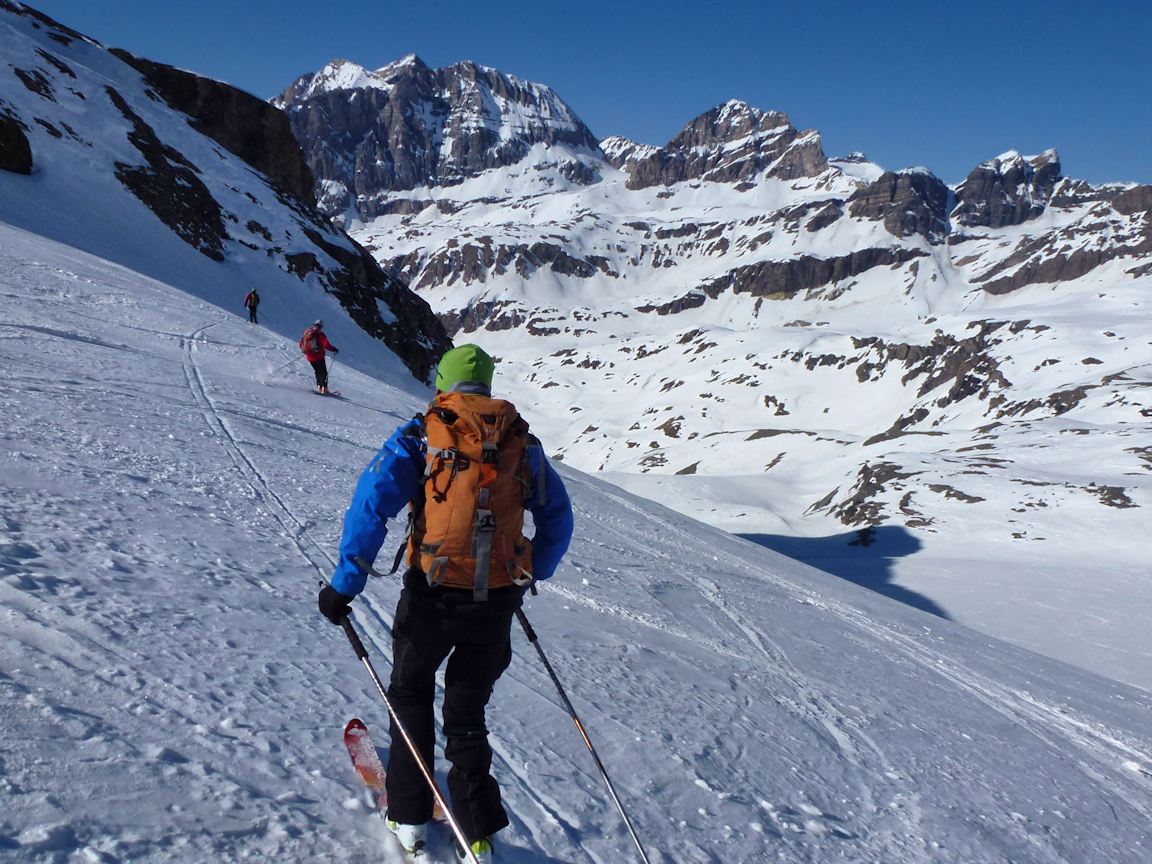 Poudre tassée : Sur une grande partie de cette dernière descente.