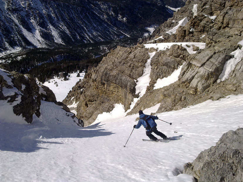 #8 Couloir SW de Chaude Maison : Juste au dessus de l Couloir SW de Chaude Maison : Juste au dessus de l'étranglement