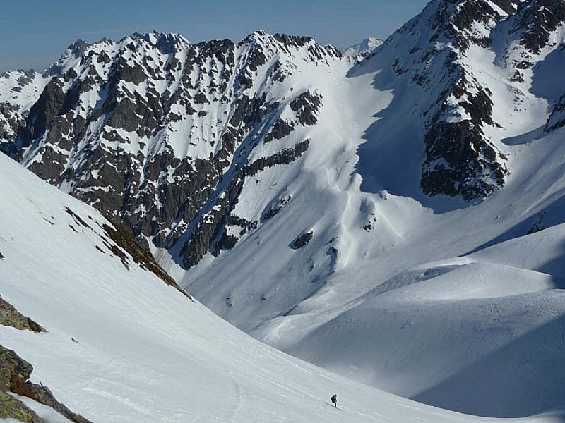 #4 Conditions Versant : Pente versant Nord depuis le col Conditions Versant : Pente versant Nord depuis le col