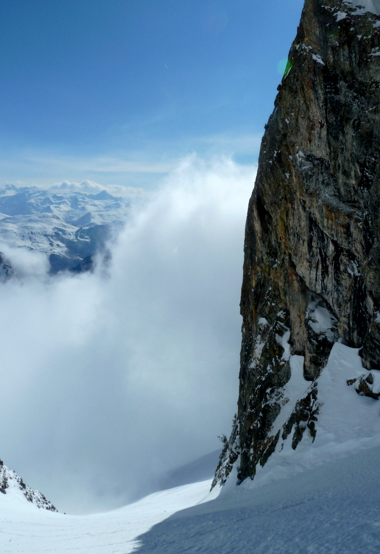 Lors de la remontée : les nuages arrivent