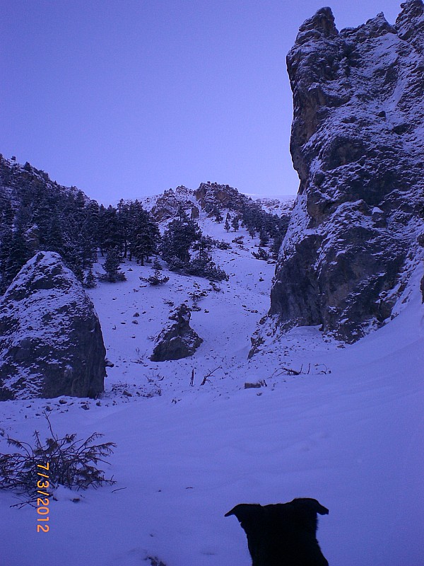 #1 La Charvie : Passage vers la Combe obscure, très peu de neige La Charvie : Passage vers la Combe obscure, très peu de neige