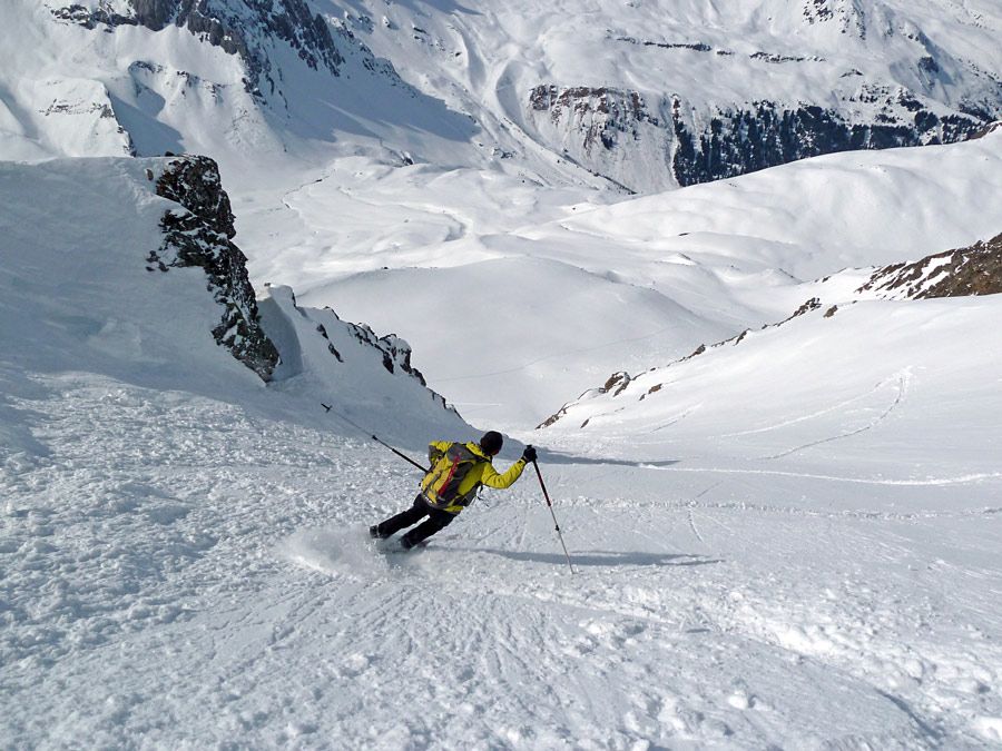 Brèche des Têtes : Couloir de la Brèche partie basse.