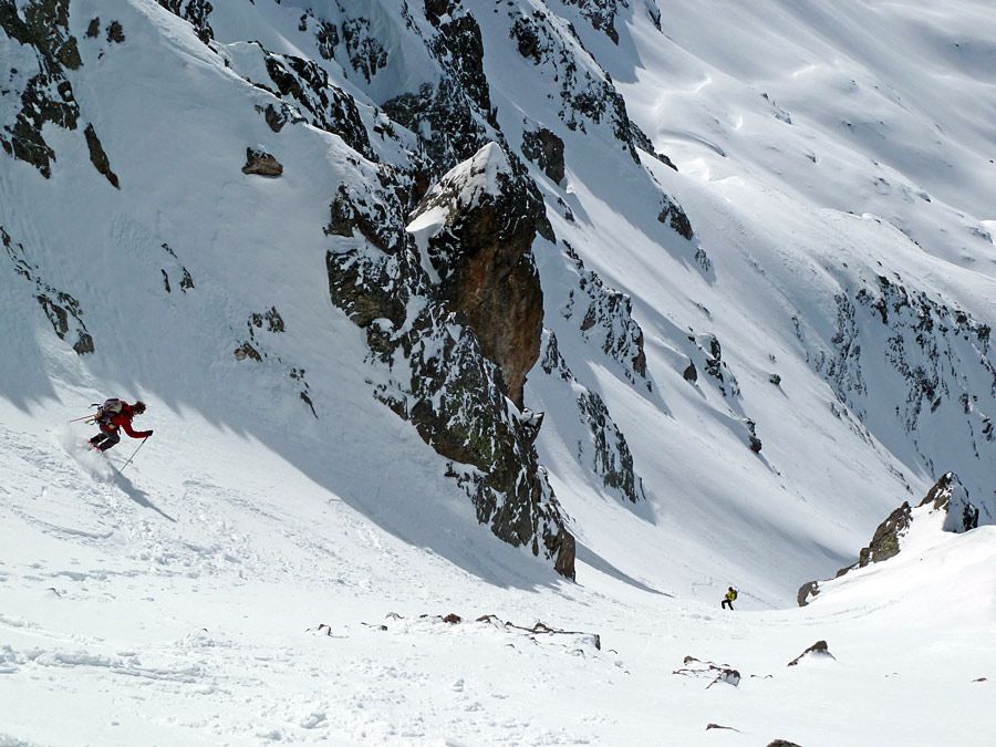 Brèche des Têtes : Couloir de la Brèche partie supérieure.