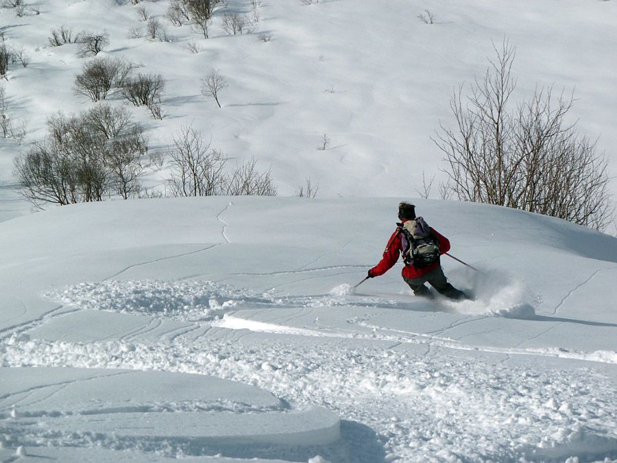 Couloir N : Et encore du bon ski pour terminer.