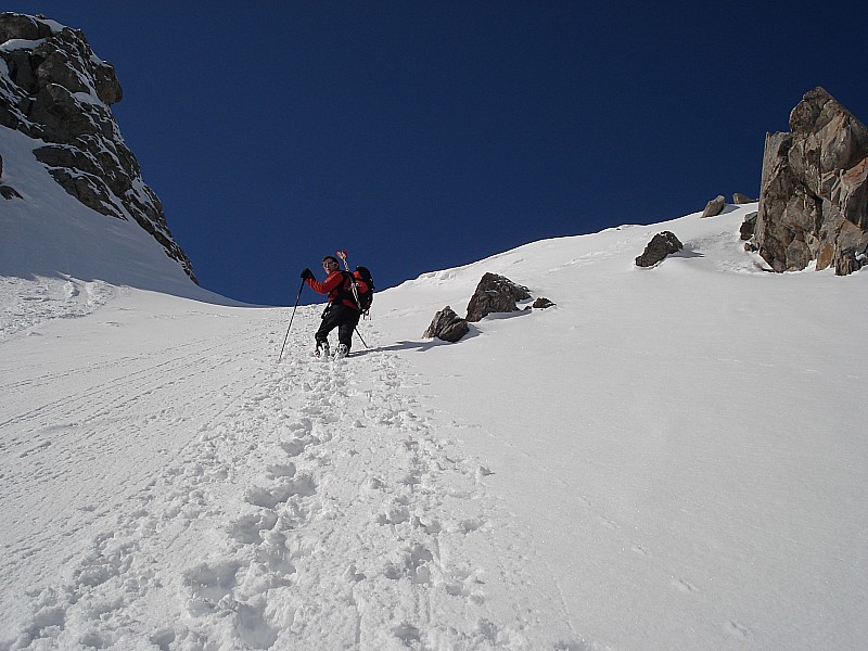 #15 breche portetta : Remontée pour atteindre le haut du couloir des chamois. breche portetta : Remontée pour atteindre le haut du couloir des chamois.
