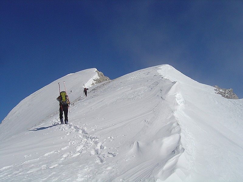 #3 à mi-parcours arête Sud : ça monte aussi-bien à pieds. à mi-parcours arête Sud : ça monte aussi-bien à pieds.