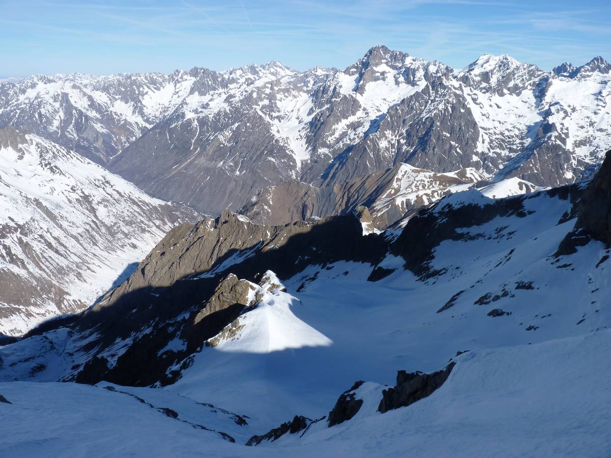#3 Le glacier Plat : Depuis le haut du couloir Le glacier Plat : Depuis le haut du couloir