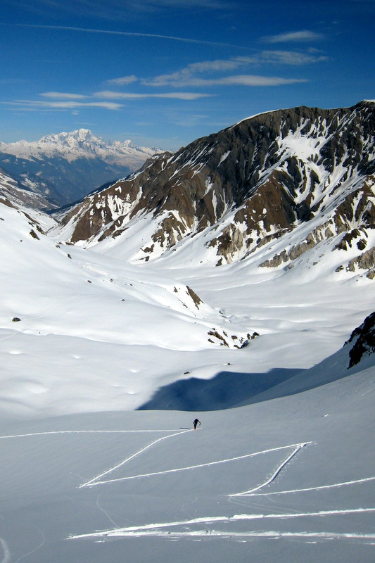 #16 Trace sur fond de Mt Blanc : Que du bonheur, on n Trace sur fond de Mt Blanc : Que du bonheur, on n'a même pas trop chaud!