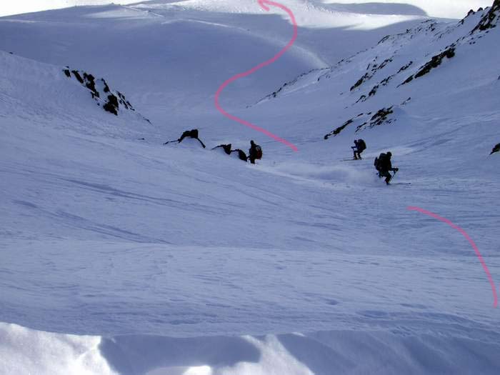 #5 Couloir du Rocher de l Couloir du Rocher de l'Homme : Excellentes conditions dans les 200m du couloir du Rocher de l'Homme, avant d'atteindre le refuge J. Collet.
