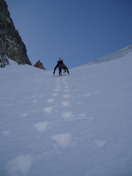 #1 Montée Glacier long : Petite brasse, non loin du sommet. Montée Glacier long : Petite brasse, non loin du sommet.