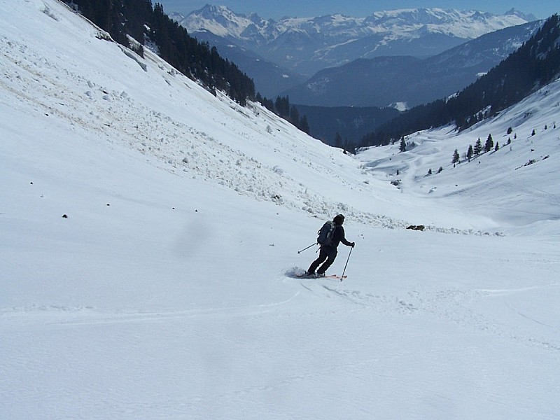 #8 Pointe des Marmottes noires : Fin de la descente, dans le vallon, super "moquette"! Pointe des Marmottes noires : Fin de la descente, dans le vallon, super "moquette"!