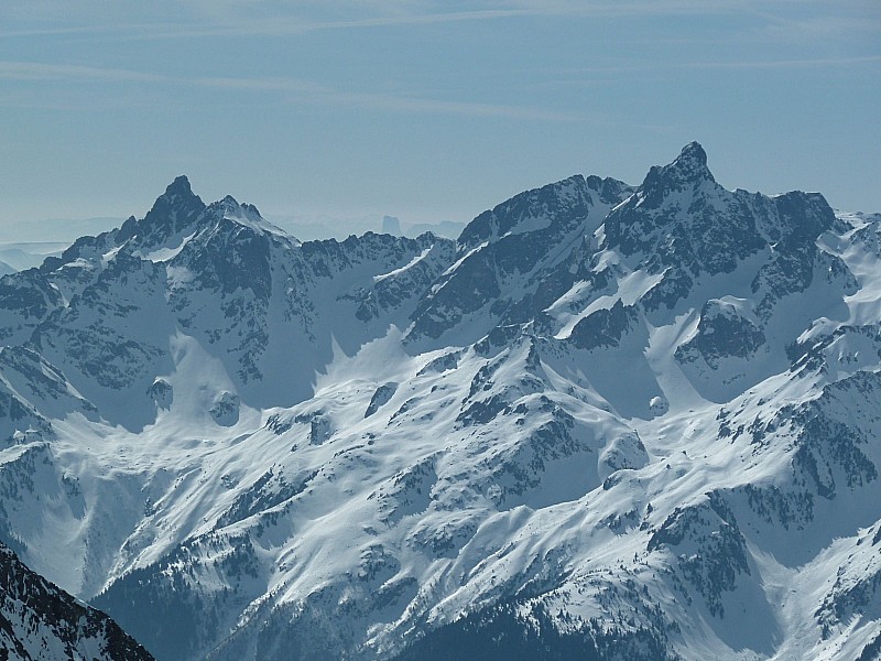 Sommet Rocher Blanc : Grande Lance d'Allemont , Mont Aiguille, Grand Pic