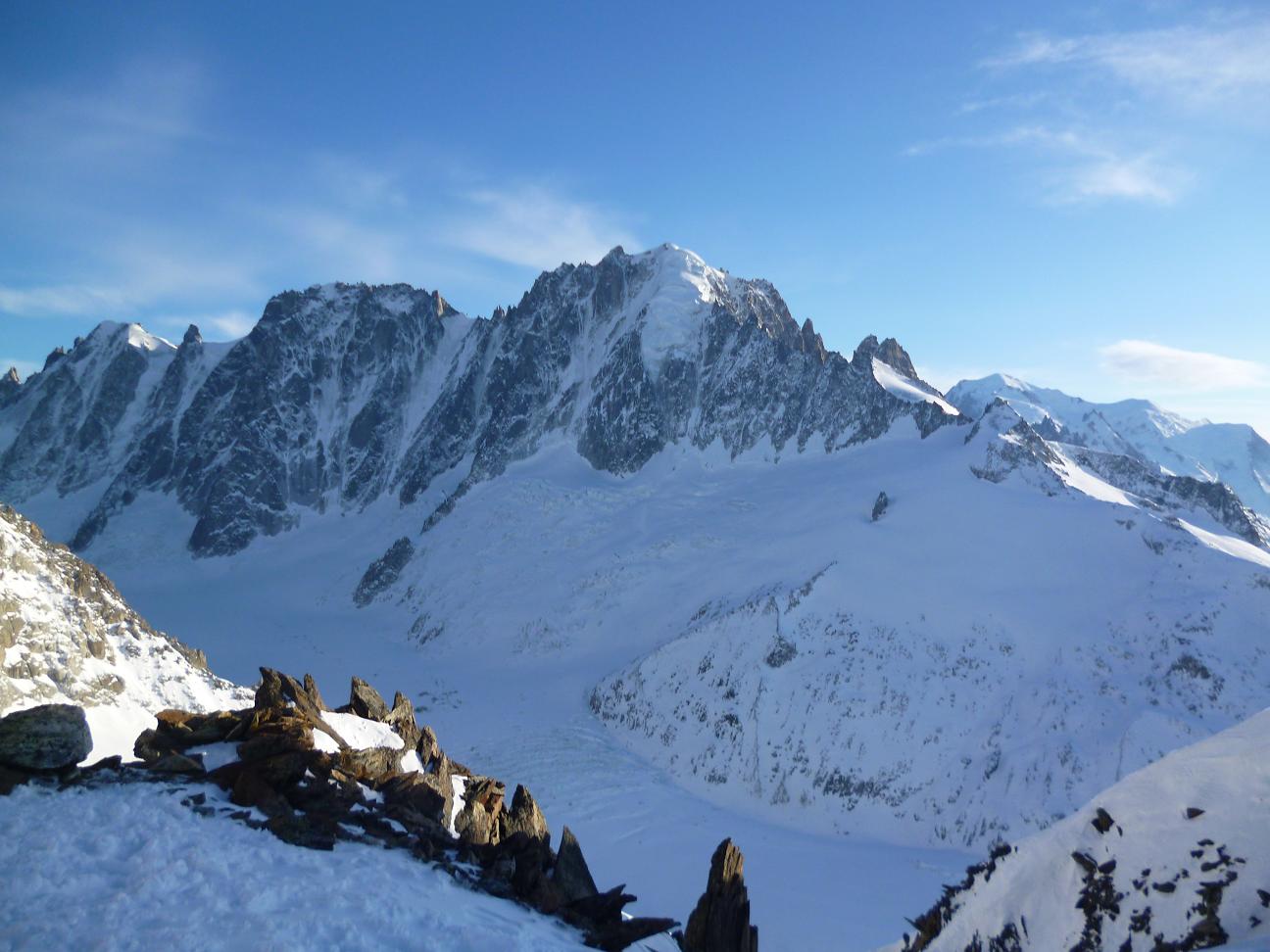 Col du Passon : Mont Blanc et Aiguille verte depuis le col du Passon