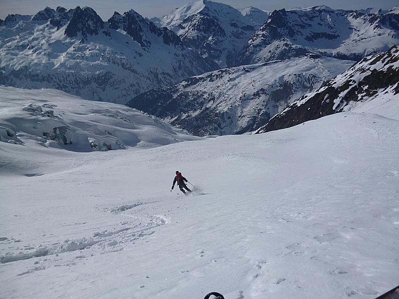 Glacier du Tour : Au niveau du refuge Albert I