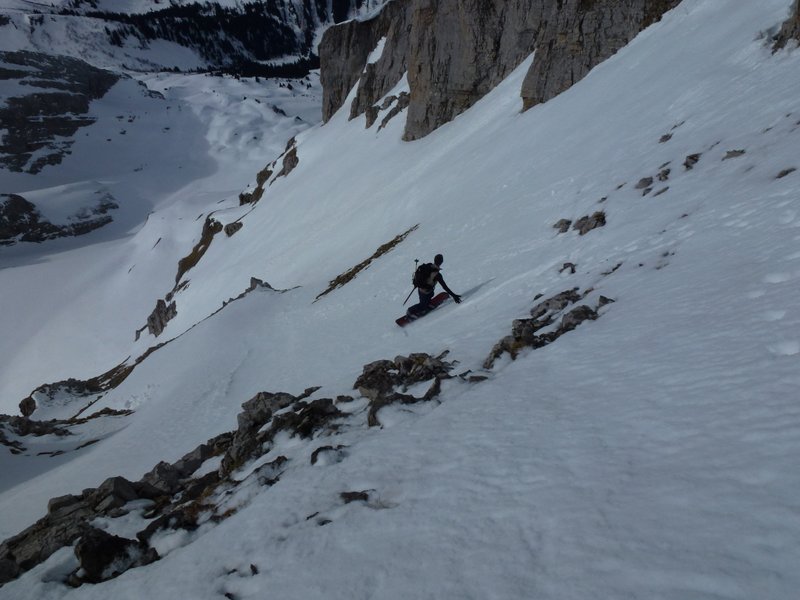 #8 Couloir SW : Premier virage Couloir SW : Premier virage