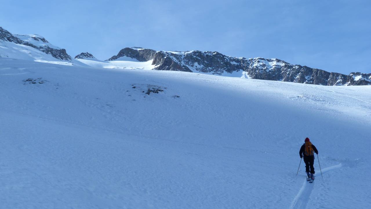 #7 Le Rochail : L Le Rochail : L'objectif apparaît en haut de la combe nord