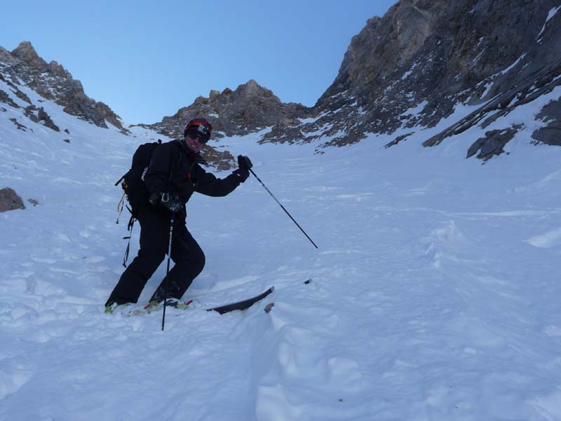 #9 Dans la descente : La neige n Dans la descente : La neige n'est pas mauvaise mais assez irrégulière rendant la descente assez tendue.