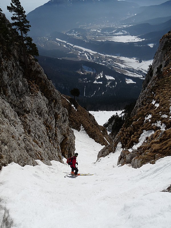 #5 Couloir du pin : la portion la plus raide ... et aussi la plus étroite ! Couloir du pin : la portion la plus raide ... et aussi la plus étroite !