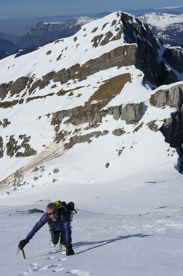 #12 face W de la dent du Chatelet : neige bien dure face W de la dent du Chatelet : neige bien dure