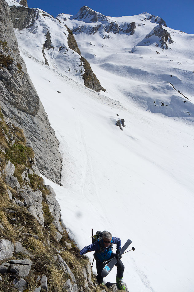 #7 Remontee à la Dent du Chatelet : blonniere en arrière plan Remontee à la Dent du Chatelet : blonniere en arrière plan