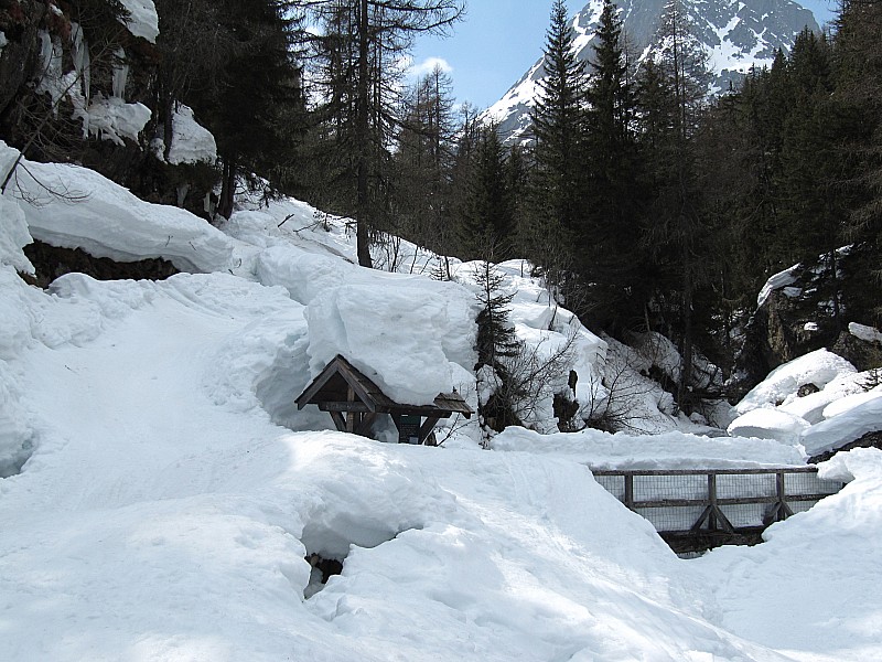 #3 Le chemin du retour : près de la buvette. L Le chemin du retour : près de la buvette. L'enneigement est encore conséquent. La fin de saison promet d'être longue et bonne.