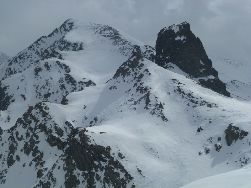 Pointes des Sagnes longues : quelques skieurs aperçus