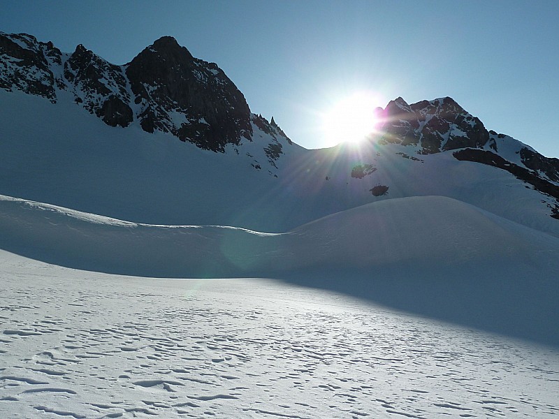 #30 Sur le glacier de Freydane : Vue sur le col Sur le glacier de Freydane : Vue sur le col