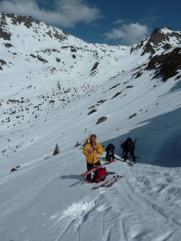 #12 Vallon du Vénétier : repeautage pour atteindre le pas de la Coche, vue sur la cime de la Jasse Vallon du Vénétier : repeautage pour atteindre le pas de la Coche, vue sur la cime de la Jasse
