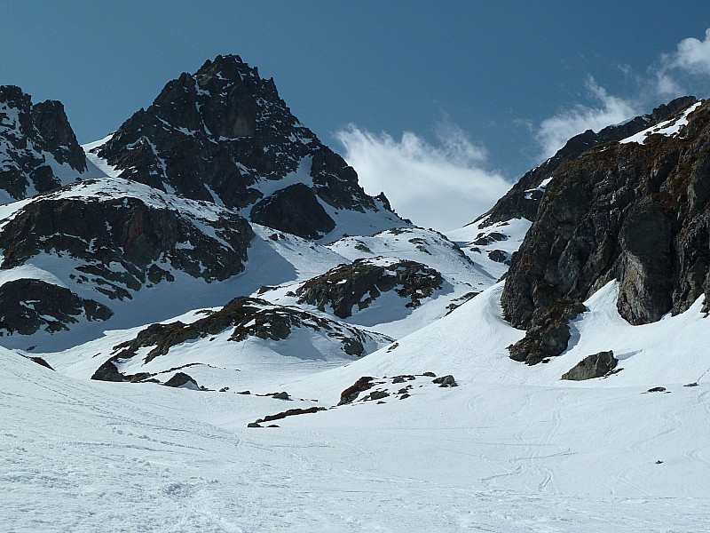 #15 Sous la brèche de Roche Fendue : tip top au niveau neige et température Sous la brèche de Roche Fendue : tip top au niveau neige et température