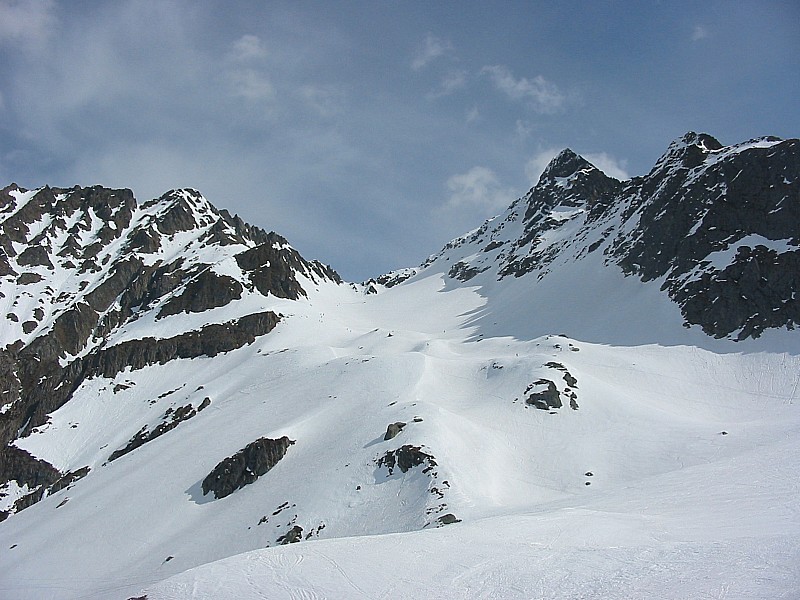 #11 Combe du Morétan : Vue depuis le replat 2150m Combe du Morétan : Vue depuis le replat 2150m