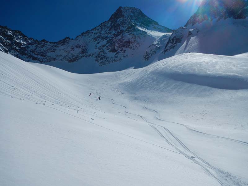 piz giuv : ça poudre en face nord!!