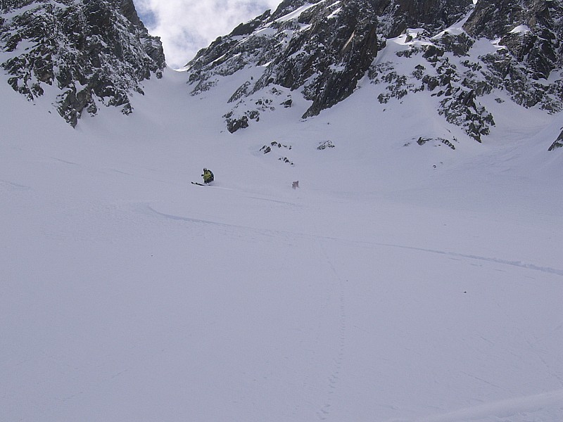 jonction coudé-rectiligne : plus large , on lache les watts