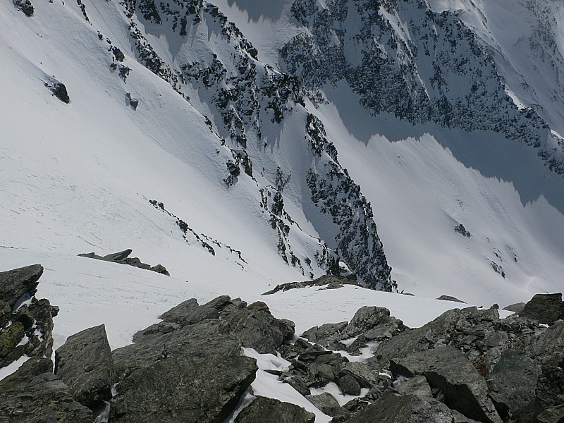 #6 Couloir vu d Couloir vu d'en haut : vue plongeante depuis le sommet